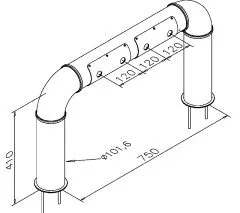 Edelstahl Schanksule Mod 2550 - 4 ltg.