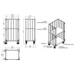 Hupfer Eurobehlter Kommissionierwagen RTW-S EB 82-63-1711 ZB