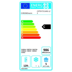 Chromonorm Edelstahl Khltisch - 1 Tr - 2 Schubladen - TPHK