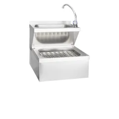 Chromonorm AK0705C Edelstahl Ausguss-Handwasch-Kombination HWA - flexibel montierbar, wahlweise mit Fen oder Wandmontage, fr professionelle Hygienebereiche.
