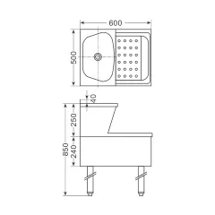 Chromonorm Ausguss-Handwasch-Kombi - AK0605C
