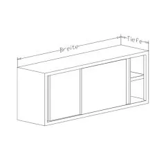 Edelstahl Wandhngeschrank WHSS - 1700x350 mm