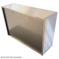CAT Edelstahl Wandhngeschrank WHSS-12-035 mit doppelwandigen Schiebetren - Rckansicht mit verwindungssteifer und belastbarer Konstruktion.