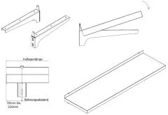 Hupfer CNS Konsole fr Wandbefestigung - 600