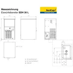 NordCap Eiswrfelbereiter SDH 30 L - 30kg/24h