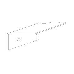 Edelstahl Auflagenwinkel fr Tischplatte - Tiefe 600 mm