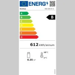 NordCap Glastr Einbaukhlschrank RBS 600-D