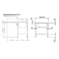 Chromonorm Edelstahl Splcenter 1 Becken UBOL127