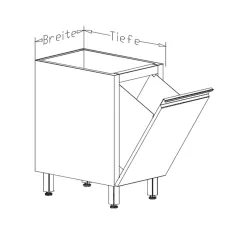 Edelstahl Abfallkipperschrank - AKOT-40-60