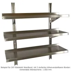 CAT Edelstahl Wandbord WBH 50-30