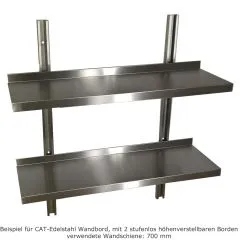 CAT Edelstahl Wandbord WBH 80-30