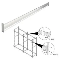 Lngsverbindung Hupfer N-12/N-20 - 1000 mm Aluminium